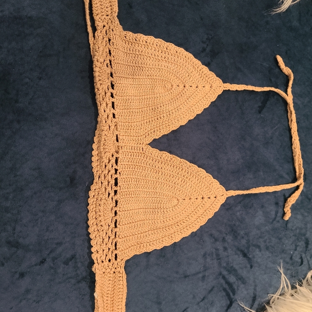 Tan Crotche bra top